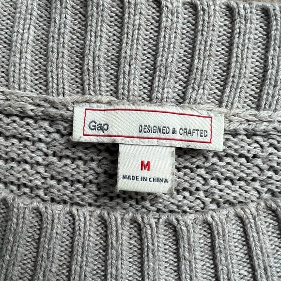 Gap Knit Light Grey Knit Sweater Size Medium - Picture 5 of 10
